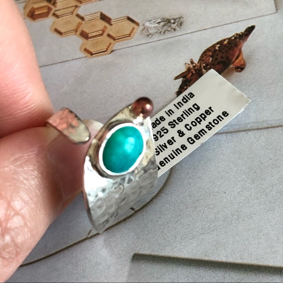 Turquoise Colored Magnesite Ring (Sterling Silver) - Picture 3 of 6